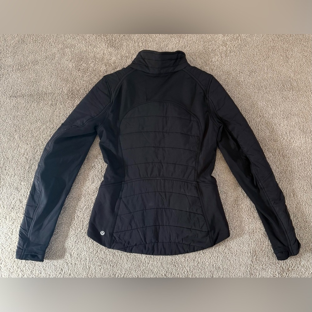 2017 Lululemon Extra Mile Quilted Jacket Coat Black Rare Size 4 - Picture 7 of 9
